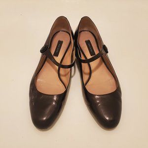 Marc Jacobs black leather mary jane flats